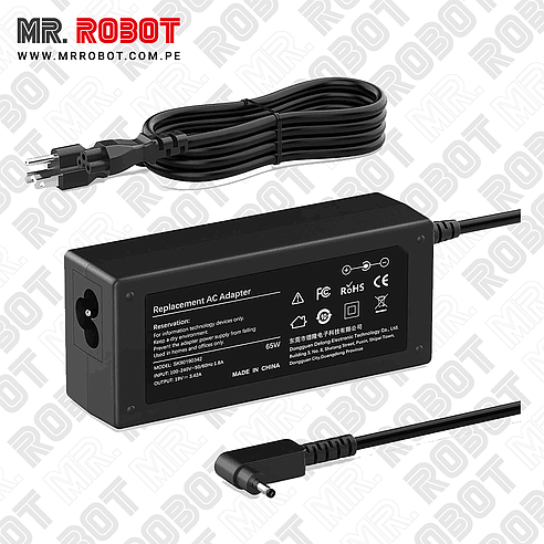 Cargador Acer Punta Fina 19 V 3 42 A 65W Mr Robot